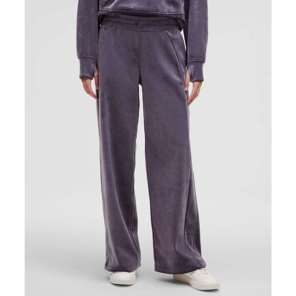 Lululemon Scuba Mid-Rise Wide-Leg Pant Velvet Nightfall Women's Size XXXS NWT - Picture 1 of 12